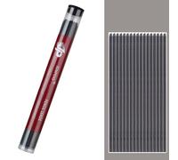 MROOFUL Recharges de mine pour crayon 2,0 mm, 2B, mine graphite pour crayon mécanique coloré de 2 mm pour dessin technique et tracé - 36 mines (Noir)