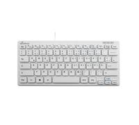 MROS113 Clavier Qwertz avec câble Blanc