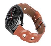 MroTech Bracelet 22mm Compatible avec Huawei Watch 3/3 Pro/GT3/GT/GT2 46mm/GT2 Pro/GT 2e Bracelet en Cuir véritable de Remplacement pour Samsung Glaxy Watch 46mm/Watch 3 45mm/Gear S3 Band-Chic Marron