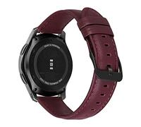 MroTech Bracelet 22mm Compatible avec Samsung Gear S3 Frontier/Classic/Galaxy Watch 46 mm/Galaxy Watch3 45mm Bracelets en Cuir Bande de Rechange pour Samsung Montre Sangle Band-Nappa Souple Rouge