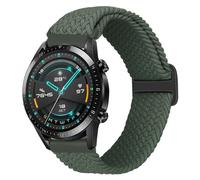 MroTech Bracelet Compatible avec Samsung Gear S3 Frontier/Galaxy Watch 3 45mm/Galaxy 46mm Bracelet Remplacement pour Huawei GT/GT 2 46 mm/GT 2e/GT2 Pro/3/3 Pro Nylon Élastique 22mm-Tissu Vert foncé