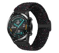 MroTech Bracelet Elastiques Tressée Compatible avec Huawei Watch GT/GT2/Pro/2e 46mm Band de remplacement pour Samsung Gear S3 Frontier/Galaxy Watch 3 45mm/Galaxy Watch 46mm Bracelet 22mm-étoile Noire