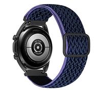 MroTech Compatible avec Samsung Galaxy Watch Active/Active2 Bracelet Nylon Élastique 20mm pour Watch 5/5 Pro/4/4 Classic/42mm/3 41mm - Vague Bleu Nuit
