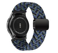 MroTech Compatible avec Samsung Gear S3 Frontier/Galaxy Watch 3 45mm Bracelet pour Homme Femme,22mm Nylon Bracelet Magnétique Bande Compatible avec Huawei GT/2e/GT2/GT3/GT4/Pro 46mm,Camouflage bleu