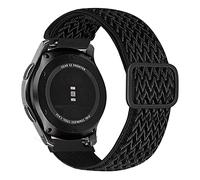 MroTech Compatible avec Samsung Gear S3 Frontier/Galaxy Watch 3 45mm/Galaxy Watch 46mm Bracelet 22mm de Remplacement pour Huawei GT/GT 2 46 mm/GT 2e/GT2 Pro/3/3 Pro Bande Nylon Élastique-Vague Noire