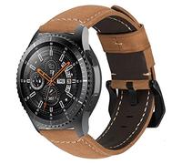 MroTech Galaxy Watch 46mm Bracelet 22mm en Cuir Compatible pour Samsung Gear S3 Frontier/Classic/Galaxy 46 Bande Remplacement pour Huawei Watch 2 Classic/GT/GT2/GT Active/Elegant,suédé Kaki-Grand