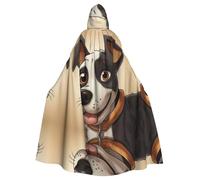 MROWYC Cape à capuche élégante avec imprimé dalmatien - Costume de fête de vacances/carnaval