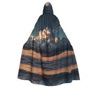 MROWYC Cape à capuche élégante avec imprimé de grands nuages - Costume de fête de vacances/carnaval