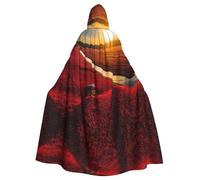 MROWYC Cape à capuche élégante avec imprimé lycopène - Costume de fête de vacances/carnaval