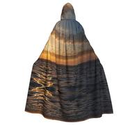 MROWYC Cape à capuche élégante avec imprimé oiseaux du sud - Costume de fête de vacances/carnaval