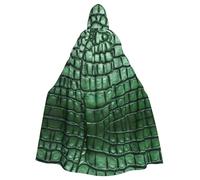 MROWYC Cape à capuche imprimée crocodile vert, costume de fête de vacances, cosplay, cape de bal masqué à thème