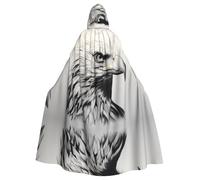 MROWYC Capes à motifs d'esquisse d'aigle - Costumes d'Halloween, de carnaval, de cosplay, capes se transforment en centre de fête