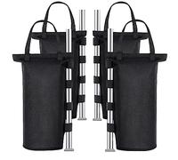 Mrrihand 4 Jeux de Sac de Sable de Tonnelle Pliante, 4 Poids de Sable Gazebo en Toile Oxford 1680D, avec Longue Sangle pour Toute Tente Pop-up d'extérieur, Chapiteau, Parapluie, échelle de Piscine.