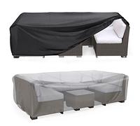 Mrrihand Housse imperméable pour canapé sectionnel d'extérieur 600D robuste 325,1 x 210,1 x 71,1 cm (L x l x H)