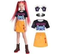 MRRTIME Costume de cosplay Rumi/Mira/Zoe, avec veste, short et uniforme de stade pour Halloween, personnage d'anime, pour adulte, ensemble complet (démon hunters-B, 140)