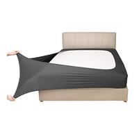 Mrs Awesome Cache-sommier en Jersey Extensible, Ultra Douce et Infroissable, Queen/Queen XL, Gris foncé