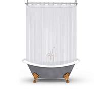 Mrs Awesome - Rideau de Douche avec 12 aimants, 36 Crochets Inclus, PEVA imperméable, pour Baignoire à Pieds griffés, 457 x 178 cm, Transparent