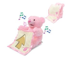 Mrs. Babble Bear - Ours en Peluche, Doudou Peluche Interactive, Jouet Animal pour Bebe, Jouet Bebe 1 an, Jeux de Cache-Cache, Très Doux, Parlant