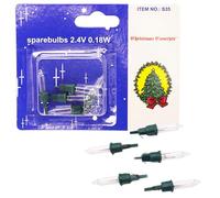 MRS CHRISTMAS Pack of 5 Clear Push in Spare Fairy Bulbs 2.4v 0.18w 0.075a (S35)