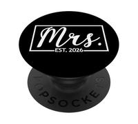Mrs. Est. 2026, Couple marié, épouse, Mari, Mariage, Mr, Mrs PopSockets PopGrip Adhésif