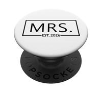 Mrs. Est. 2026, épouse, Mari, Couple marié, Mariage, Mr Mrs PopSockets PopGrip Adhésif