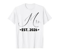 Mrs Est. 2026 Just Married Couple Fête de Mariage Mr T-Shirt