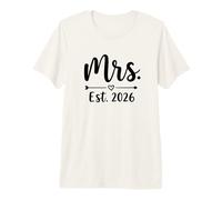 Mrs Est 2026 Just Married Lune de Miel Mr et Mrs Wedding T-Shirt Haut de Gamme