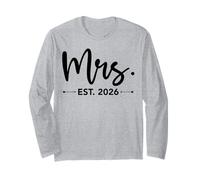 Mrs. Est. 2026 Just Married Promu à Mr and Mrs Matching Manche Longue