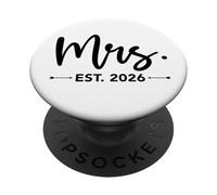 Mrs. Est. 2026 Just Married Promu à Mr and Mrs Matching PopSockets PopGrip Adhésif