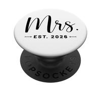Mrs. Est. 2026 Just Married Promu à Mr and Mrs Wedding PopSockets PopGrip Adhésif