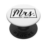 Mrs. Est. 2026 Wife Husband Marié Couple Mariage Mr Mrs PopSockets PopGrip Adhésif