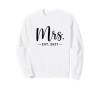 Mrs. Est. 2027 Just Married Promu à Mr and Mrs Wedding Sweatshirt