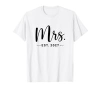 Mrs. Est. 2027 Just Married Promu à Mr and Mrs Wedding T-Shirt
