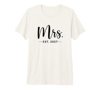 Mrs. Est. 2027 Just Married Promu à Mr and Mrs Wedding T-Shirt Haut de Gamme