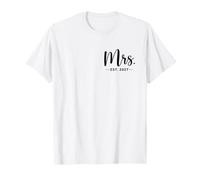 Mrs Est 2027 Just Married Promu à Mrs and Mr Wedding T-Shirt