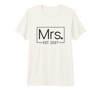 Mrs Est. 2027 Just Married Promu à Mrs and Mr Wedding T-Shirt Haut de Gamme