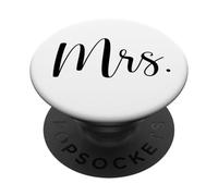 Mrs. Just Married promu à Mr and Mrs Wedding PopSockets PopGrip Adhésif