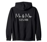 Mrs. Mr. Est. 2026 Just Married Promu to Mr , Mrs Wedding Sweat à Capuche