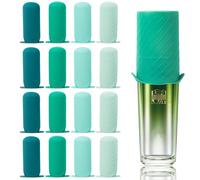 Mrsdry Lot de 16 housses élastiques pour bouteilles de voyage, manchons élastiques pour éviter les fuites, articles de toilette en silicone, verrous anti-fuite, accessoires de voyage pour shampooing