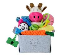 MRSOHRET Lot de 20 Jouets à mâcher pour Chiot avec Jouets en Corde, Brosse à Dents pour Animal Domestique, balles à friandises, Jouets en Peluche et Jouets couineurs pour Chiens de Petite et Moyenne