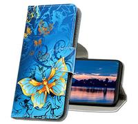 MRSTER Coque en Cuir pour Oppo A5 2020 / A9 2020, Étui Téléphone Motif Coloré Imprimé Housse. XC1 Butterfly