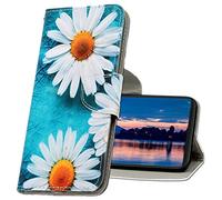 MRSTER Coque en Cuir pour Realme 5 / 6i, Étui Téléphone Motif Coloré Imprimé Housse. XC1 Chrysanthemum