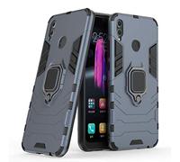 MRSTER Coque pour Honor 8X, Double Couche Renforcée Défense Antichoc Armure Housse Etui avec 360 Rotation Bague Support pour Huawei Honor 8X. HB Blue