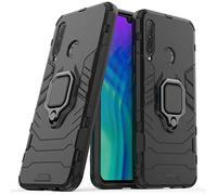 MRSTER Coque pour Huawei P Smart Z, Double Couche Renforcée Défense Antichoc Armure Housse Etui avec 360 Rotation Bague Support pour Huawei P Smart Z. HB Black