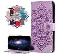 MRSTER Cuir Premium Coque pour Samsung Galaxy A40, [Stand Support] [Porte-Cartes de Crédit] [Fermeture Magnétique] Portefeuille Étui Housse pour Samsung Galaxy A40. LD Mandala Purple