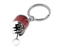 MRSTORY Creative Gear Shift Keychain Metal Alloy Rings pour les Amateurs de Voitures (Rouge)
