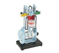 MRSTORY Engine Model Physics Mechanics Instrument D'enseignement Démonstrateur Monocylindre à 4 AVC pour la Classe de Sciences du Collège Métal Plastique 17 Cm Base