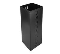 MRSTORY Porte-Support de Parapluie Prix de Support de Poudre en Poudre Enrobée en Poudre RustproofProof Square Godet Bodet pour L'entrée Office Home Black 16.5x6.3x6.3in
