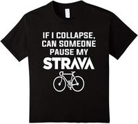 MRUDM If I Collapse Can Someone Pause My Strava'S Men T Shirt Black