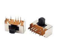MRVAKDYDI Button Panel Slide Switch, Lot de 5 mini interrupteurs coulissants 20 x 9,5 x 5,0 mm, 8 broches, 2P3T, Dip SK23E01, micro-interrupteur à levier